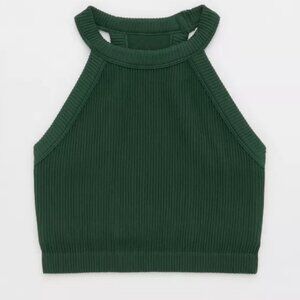 Aerie - Green Ribbed Bralette